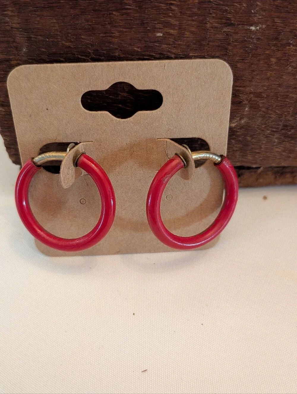 Bold Red Hoop Earrings for Women